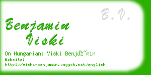 benjamin viski business card